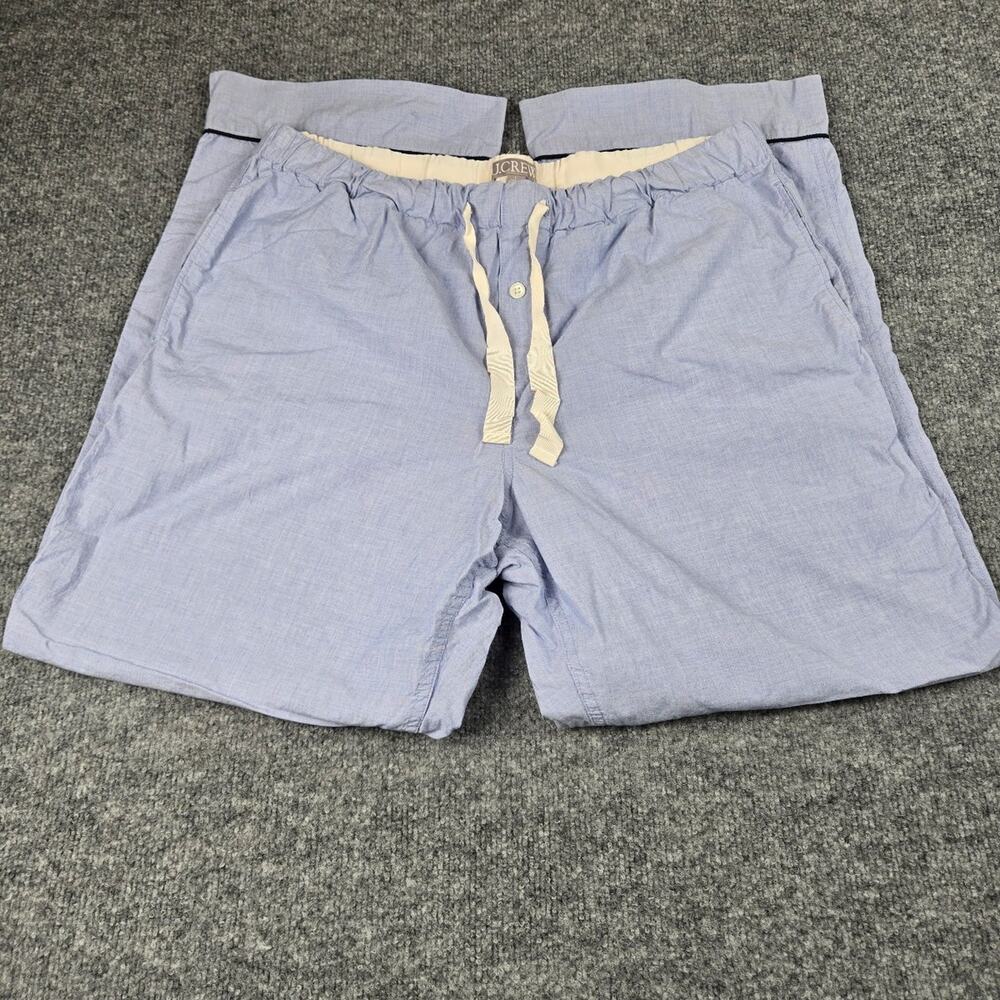 J.Crew Blue Chambray Cotton Pajama Lounge Pants Size: L